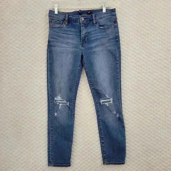 Hudson Tally Skinny Jeans Size 27 Distressed Denim - Picture 1 of 8